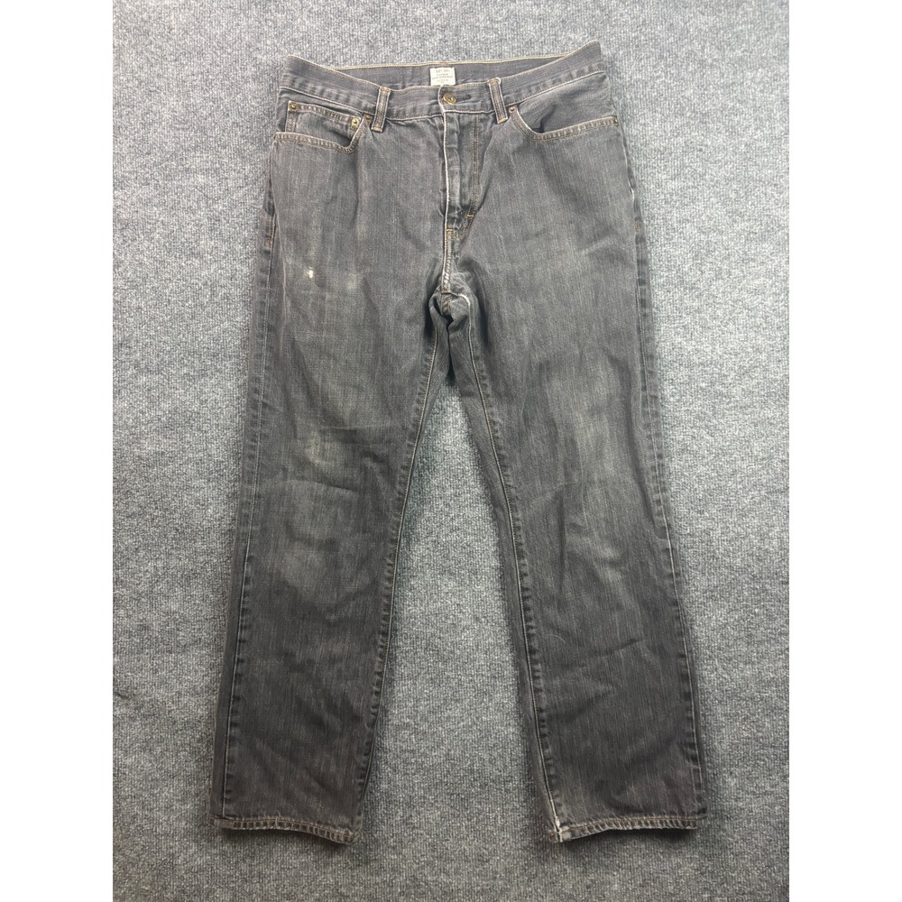 J.Crew Vintage Slim Straight Jeans Mens 32x30 Black Faded Denim Pants